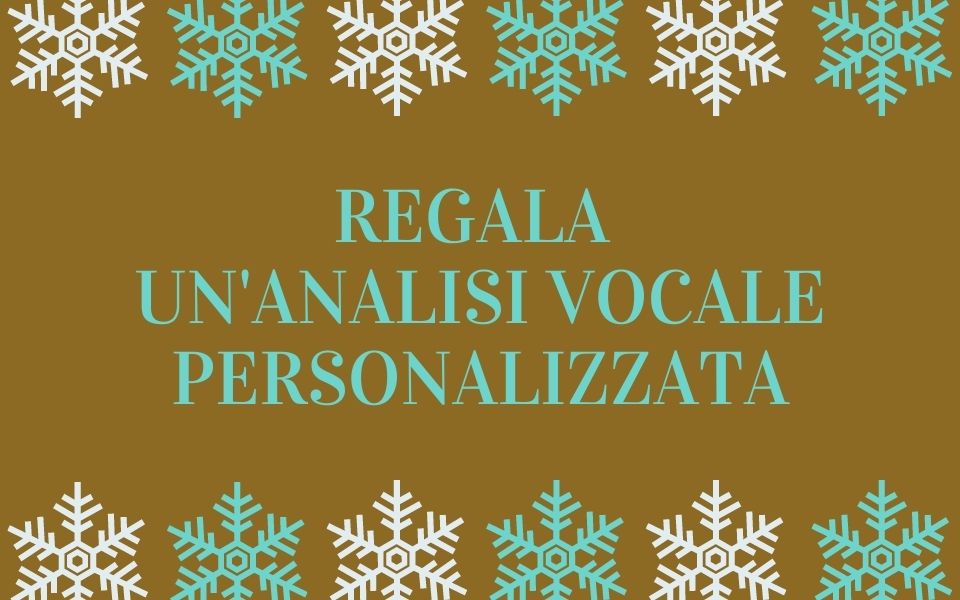 A Natale regala un corso! REGALI DI NATALE UTILI Corso di canto online Analisi vocale personalizzata 